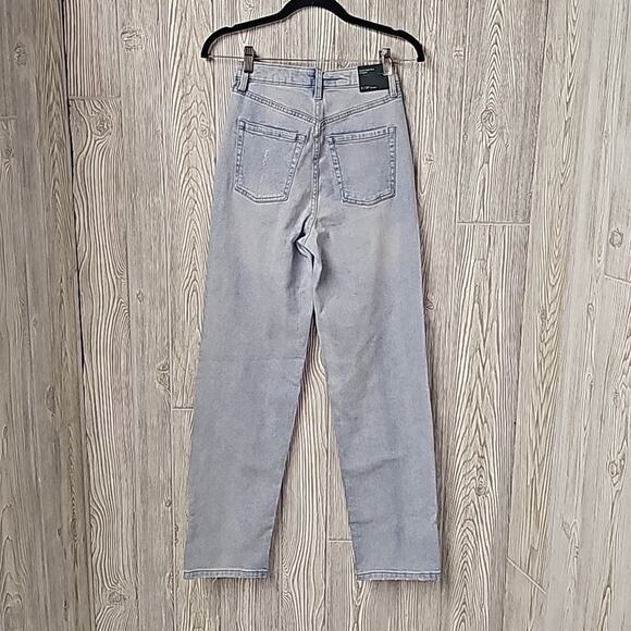 Wild Fable Super High Rise Straight Light Wash Distressed Jeans Womens 0/31" NEW - Picture 4 of 15